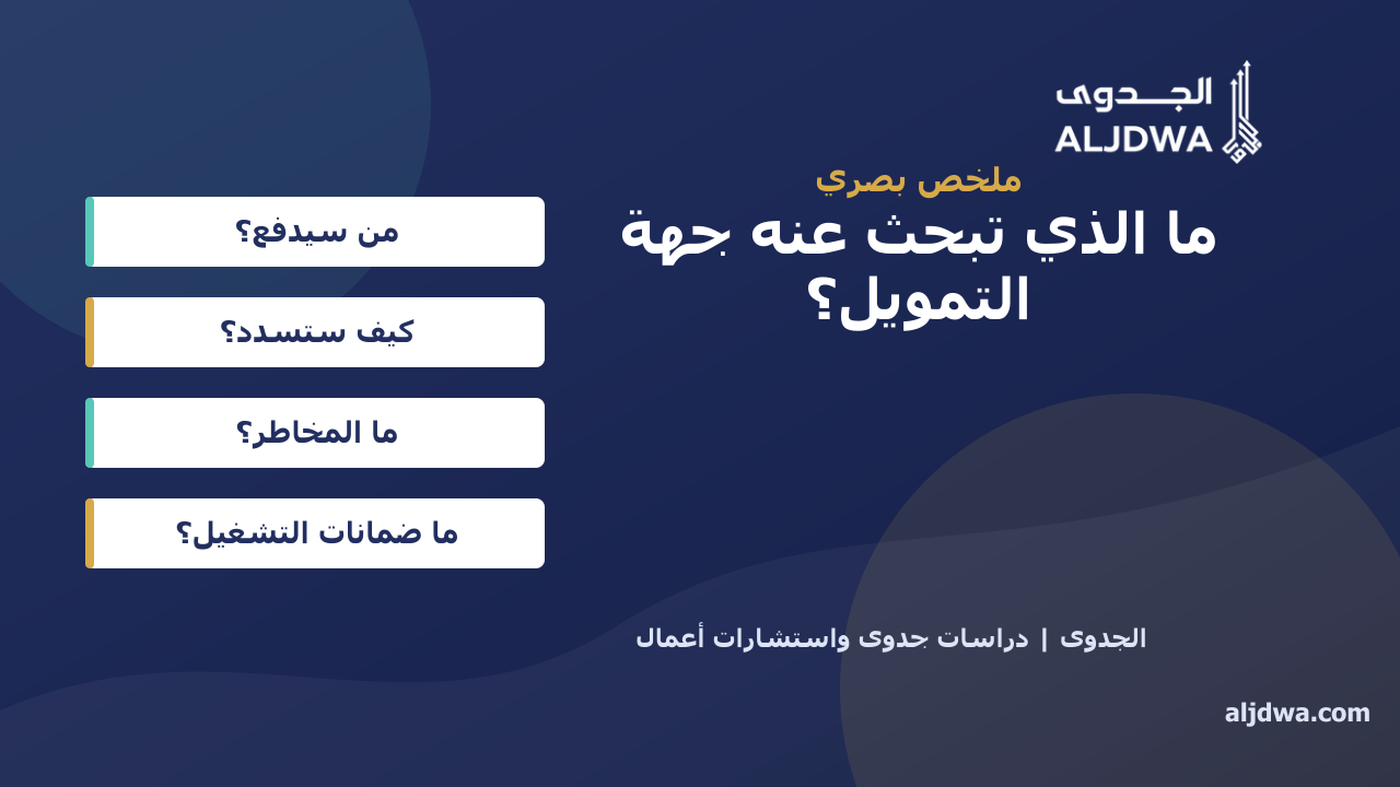 دراسة جدوى قبل طلب التمويل